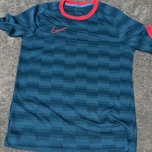 Nike Teal and Red dri fit tee